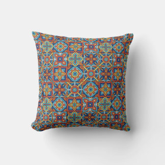 Decorative Pillow with Moroccan Zellige Patterns