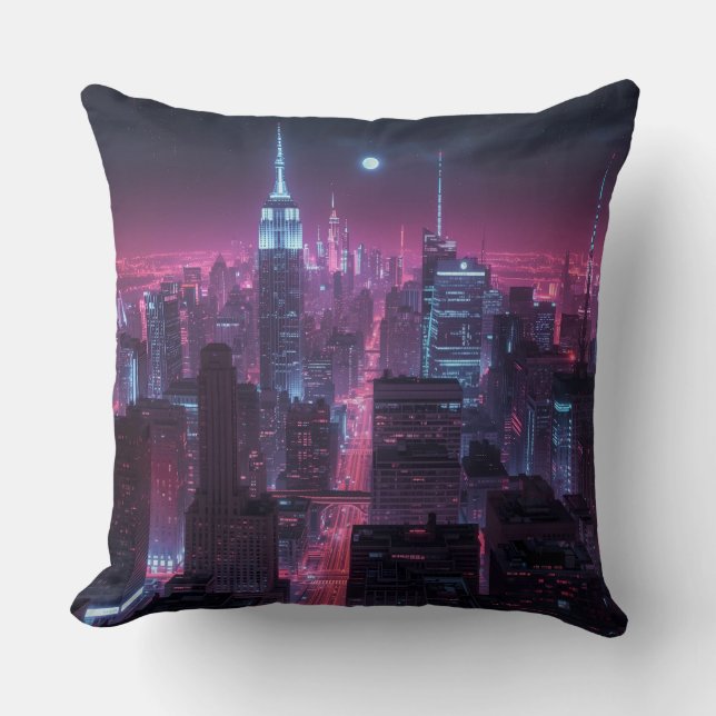 Decorative pillows night in the city (Front)