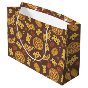 Decorative Pizza Pattern Large Gift Bag
