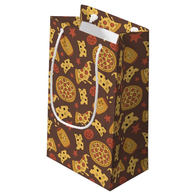 Decorative Pizza Pattern Leggings Gift Bag (Back Angled)