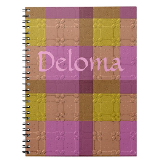  Decorative Plaid Notebook (Front)