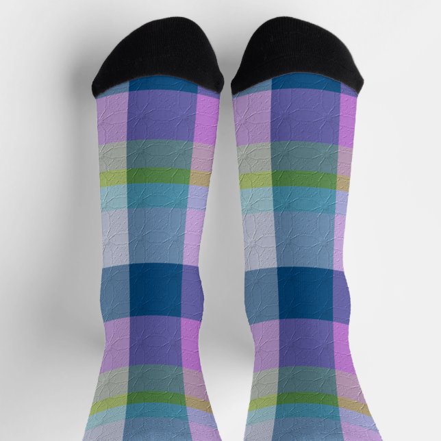  Decorative Plaid Socks (Top)