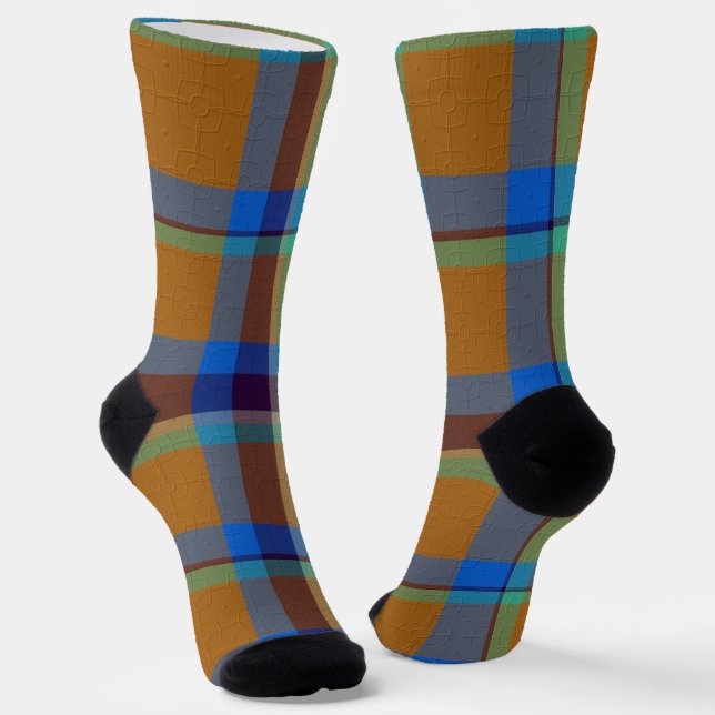  Decorative Plaid Socks (Angled)