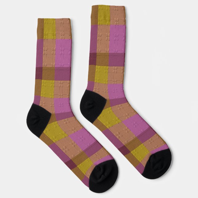  Decorative Plaid Socks (Right)