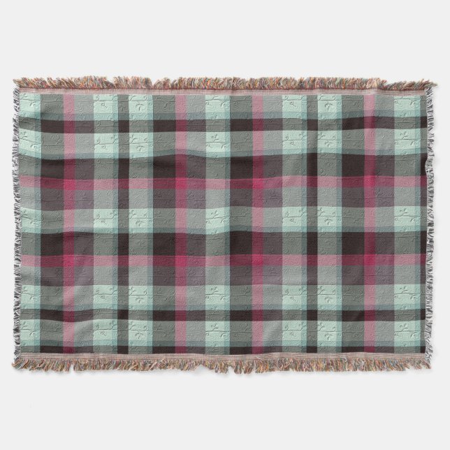  Decorative Plaid Throw Blanket (Front)