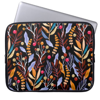 Decorative plants, herbs, berries and leaves. Abst Laptop Sleeve