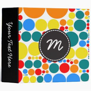 Decorative Polka Dot Mosaic Pattern Binder