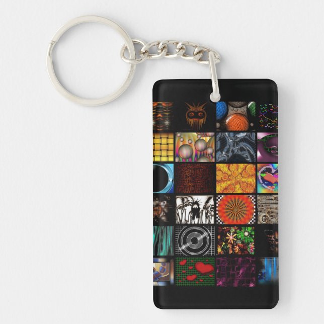 Decorative Pop Arts Pattern  Keychain (Front)
