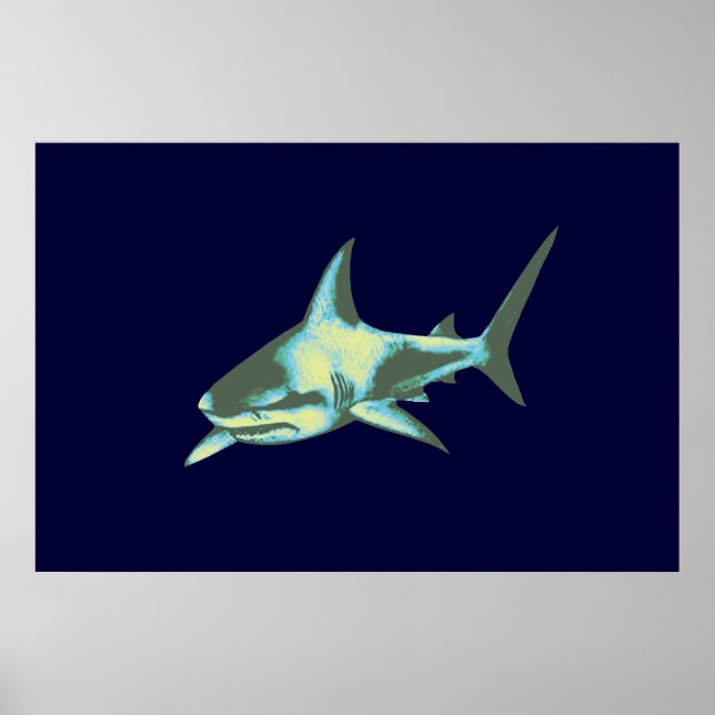 decorative print of shark (Front)