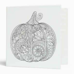 Decorative Pumpkin Doodle Binder