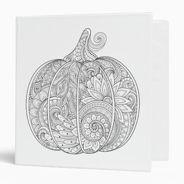 Decorative Pumpkin Doodle Binder (Front/Inside)