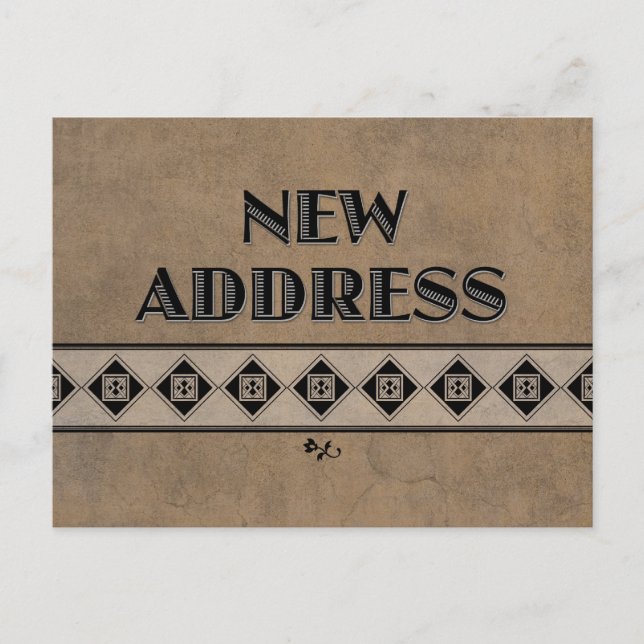 Decorative Purple Change of Address Post Cards (Front)