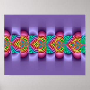 Decorative Purple Fractal Poster