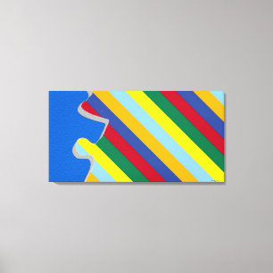 Decorative Puzzle Piece Abstract Pop Art Canvas Print