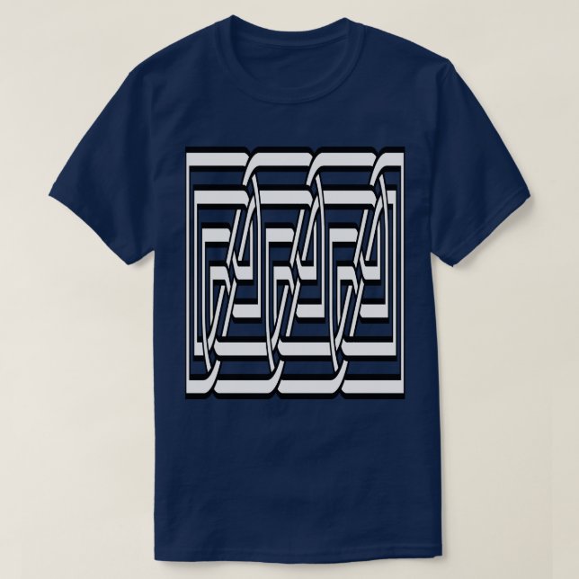 Decorative Rectangular Celtic Interwoven Knot Patt T-Shirt (Design Front)