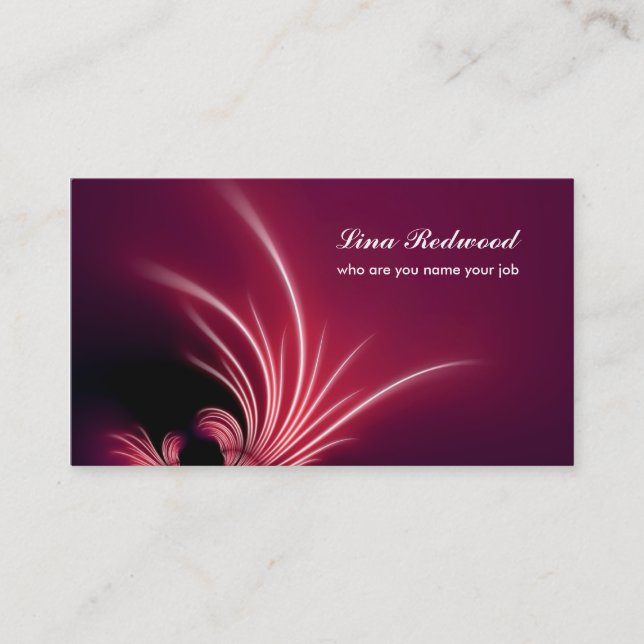 decorative red business card (Front)