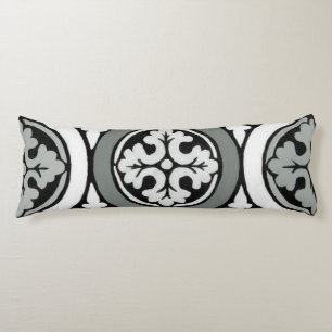 Decorative Renaissance Rosette Tile Design Body Pillow