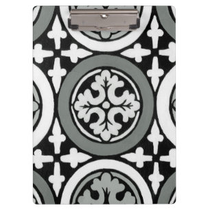 Decorative Renaissance Rosette Tile Design Clipboard