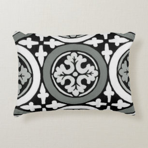 Decorative Renaissance Rosette Tile Design Decorative Pillow