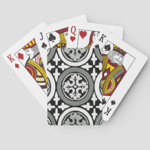 Decorative Renaissance Rosette Tile Design Playing Cards