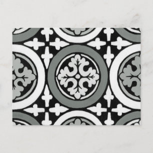 Decorative Renaissance Rosette Tile Design Postcard