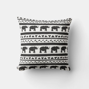 Decorative repeat seamless pattern with hand drawn throw pillow