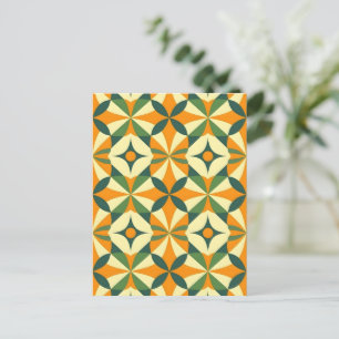 Decorative retro seamless pattern postcard