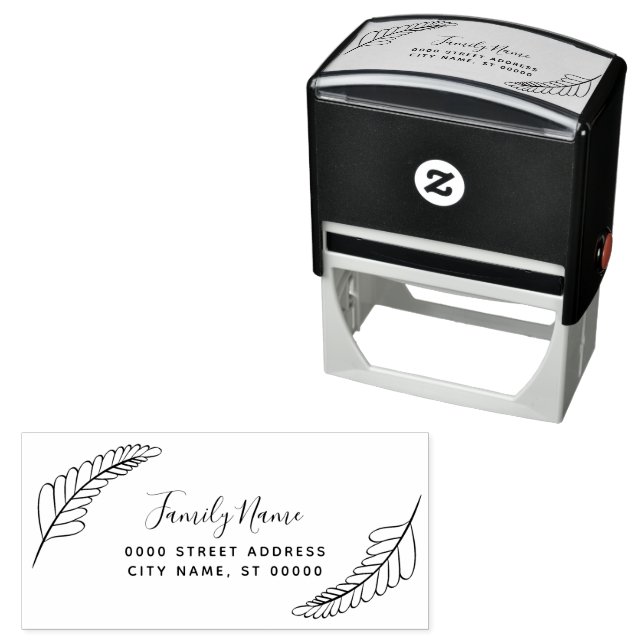 Decorative Return Address Self-inking Stamp (In Situ)