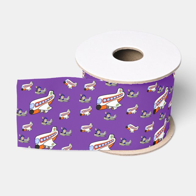 decorative ribbon airplanes grosgrain ribbon (Spool)