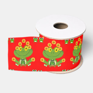 decorative ribbon children frogs grosgrain ribbon