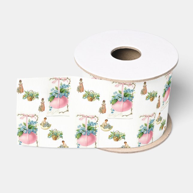 decorative ribbon easter bunny grosgrain ribbon (Spool)