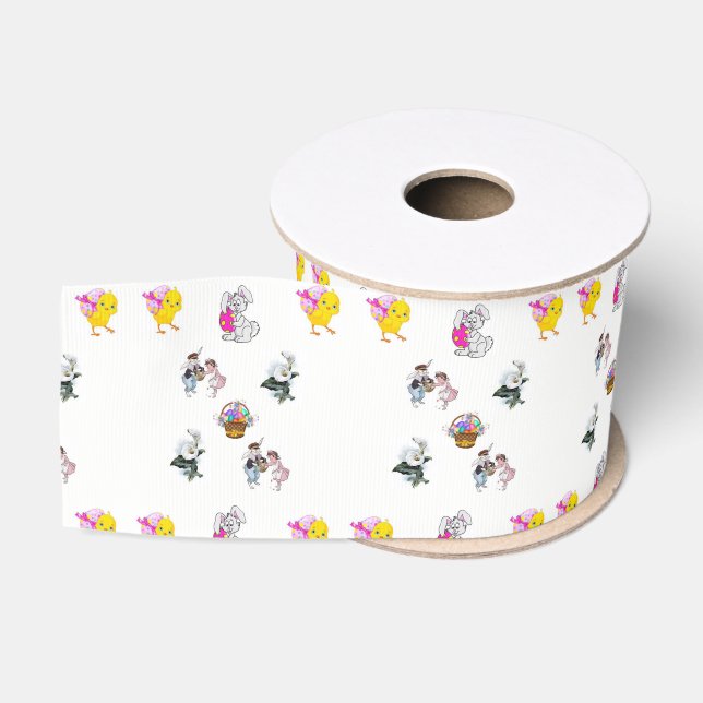 decorative ribbon easter bunny grosgrain ribbon (Spool)
