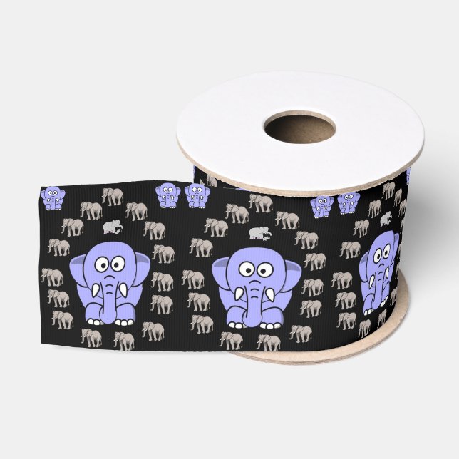 decorative ribbon elephants grosgrain ribbon (Spool)