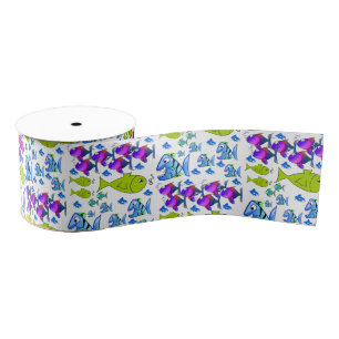 decorative ribbon fish grosgrain ribbon