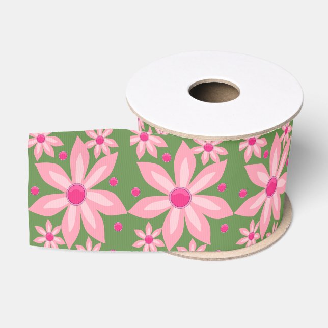 decorative ribbon floral grosgrain ribbon (Spool)