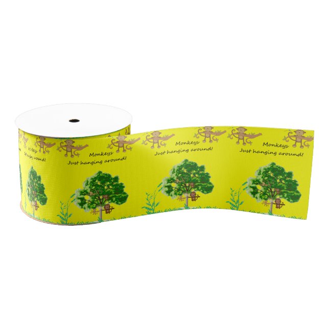decorative ribbon monkeys grosgrain ribbon (Spool)