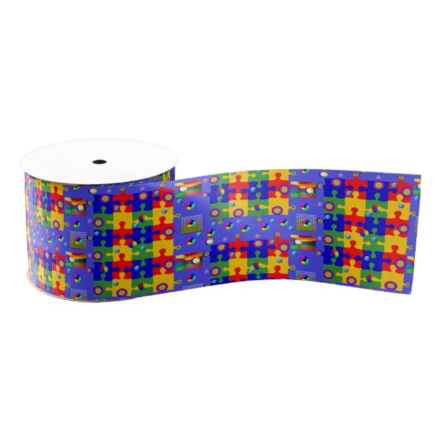 decorative ribbon puzzles grosgrain ribbon (Spool)