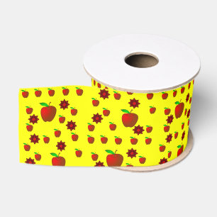 decorative ribbon red apples grosgrain ribbon