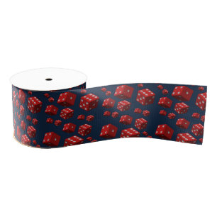 decorative ribbon red dice grosgrain ribbon
