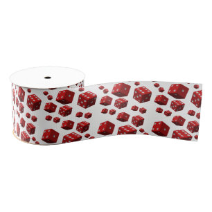 decorative ribbon red dice grosgrain ribbon