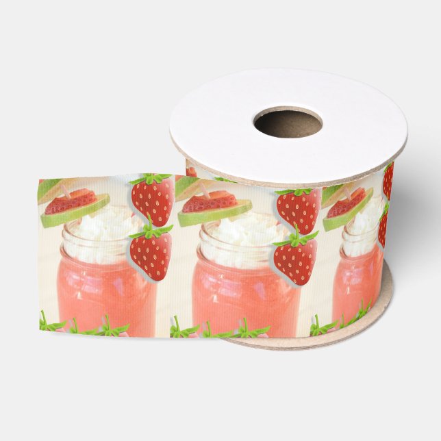 decorative ribbon strawberry daquirri grosgrain ribbon (Spool)