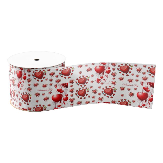 decorative ribbon valentines love grosgrain ribbon (Spool)