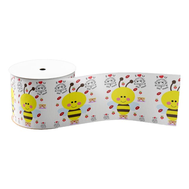 decorative ribbon valentines love grosgrain ribbon (Spool)