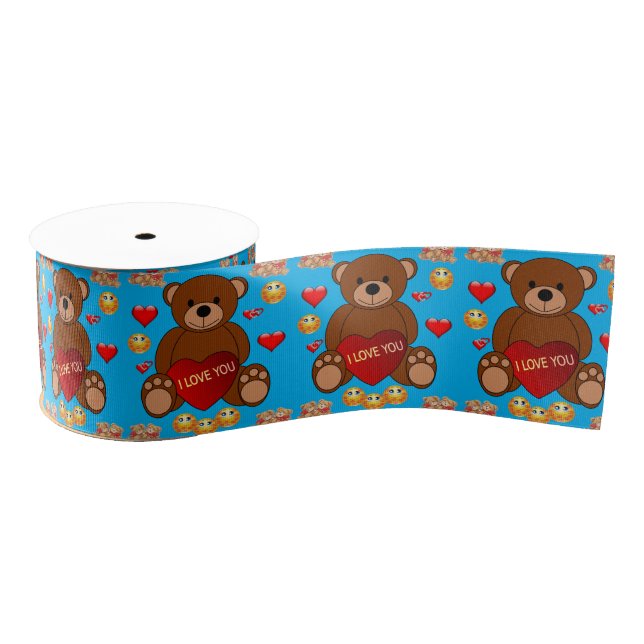 decorative ribbon valentines love grosgrain ribbon (Spool)