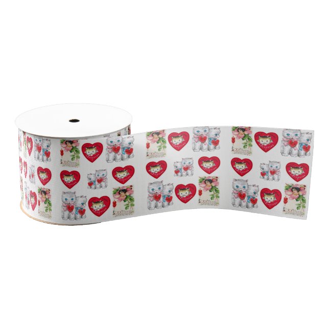 decorative ribbon valentines love grosgrain ribbon (Spool)