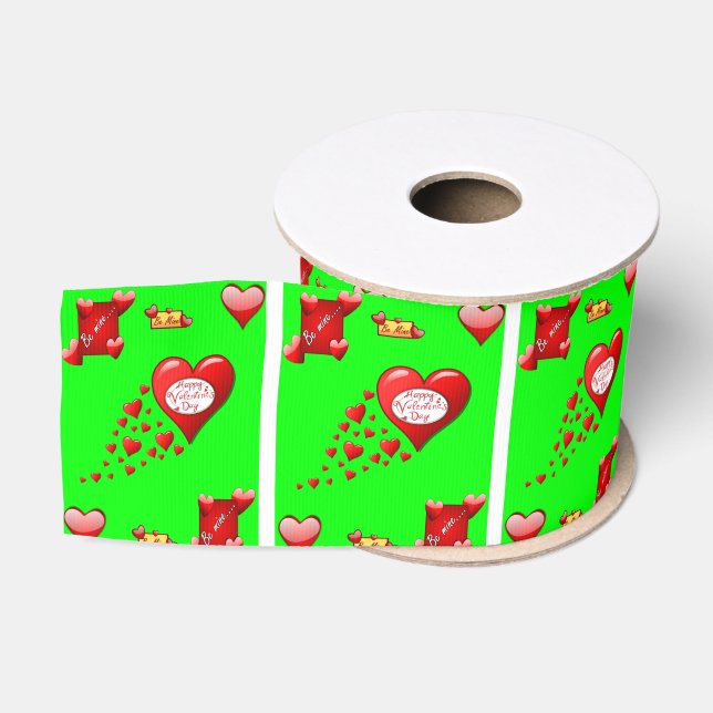 decorative ribbon valentines love grosgrain ribbon (Spool)