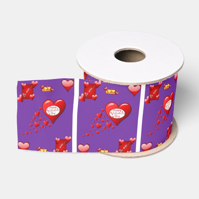 decorative ribbon valentines love grosgrain ribbon (Spool)