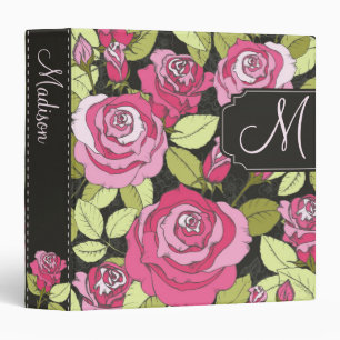 Decorative Rose Binder with Custom Text