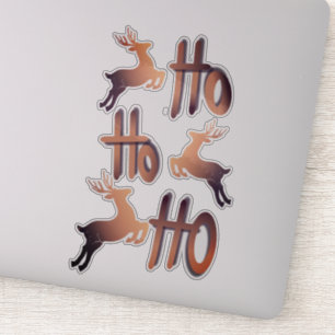 Decorative rose gold ho ho ho reindeer