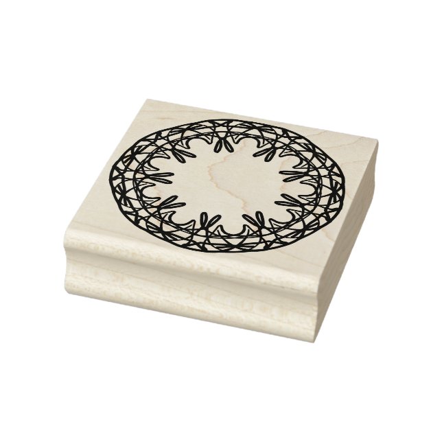 Decorative round pattern in mandala variation rubber stamp (Stamp)